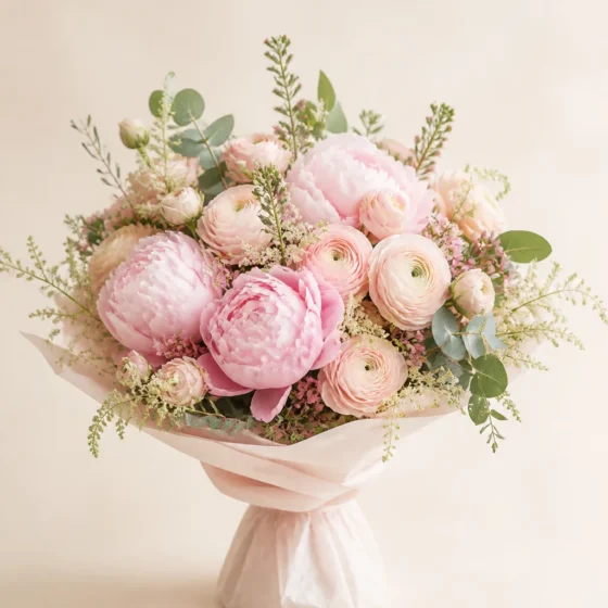 Pastel şakayık çiçekleri